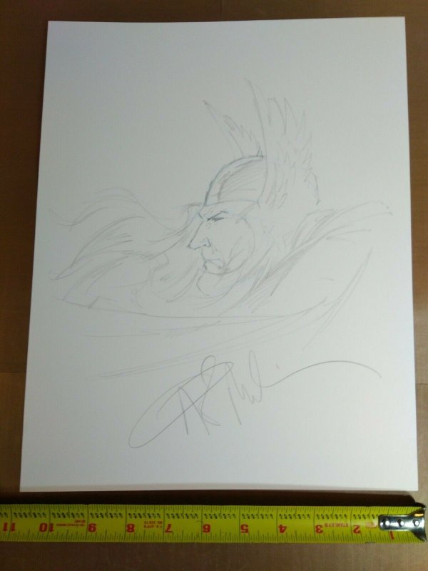 Angel Medina Original Thor sketch signed