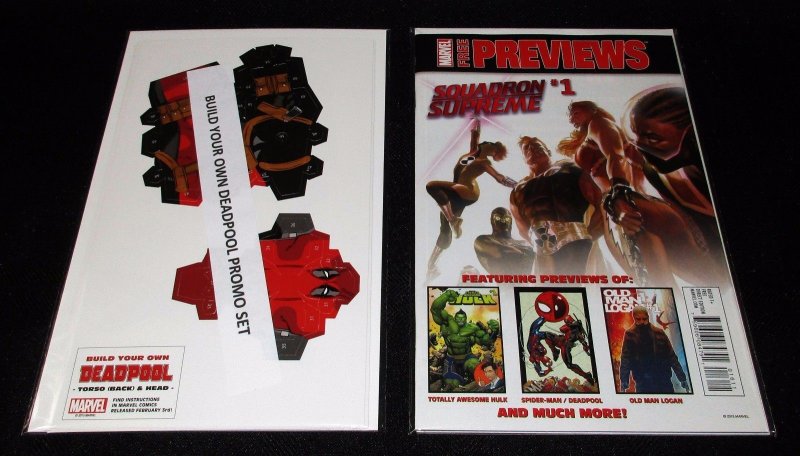 Build Your Own Deadpool Paperdoll Complete Set of 6 plus Preview Comic – New!