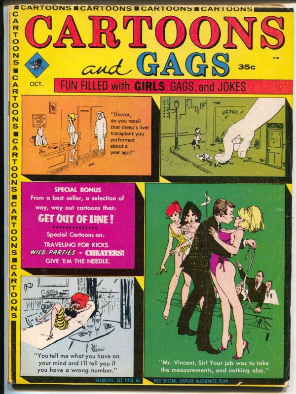 Cartoons and Gags 10/1968-Marvel-spicy cartoons & jokes-Orheck-Trogdon-FN