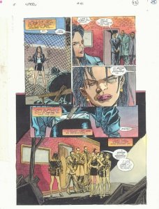 Steel #41 p.13 Color Guide Art - Natasha Irons with Gang - 1997 by John Kalisz
