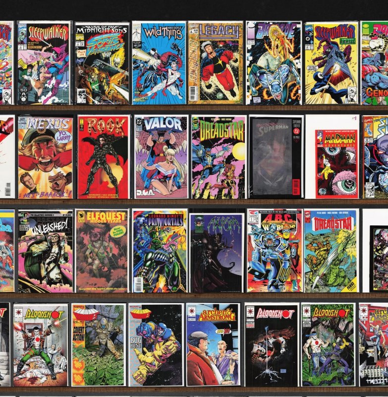 Huge Lot 150+ Comics with Bloodshot, Archer & Armstrong, Sleepwalker & More!
