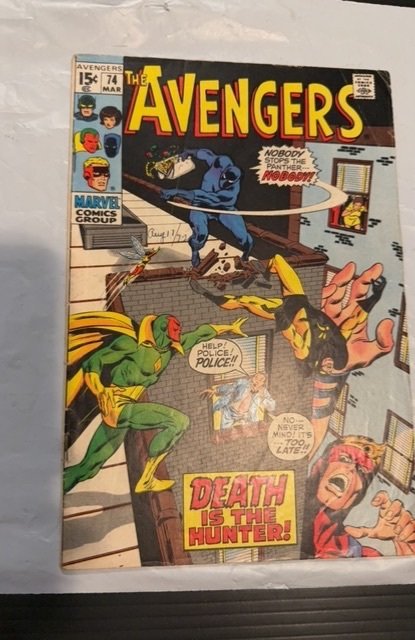 The Avengers #74 (1970)death is a hunter.