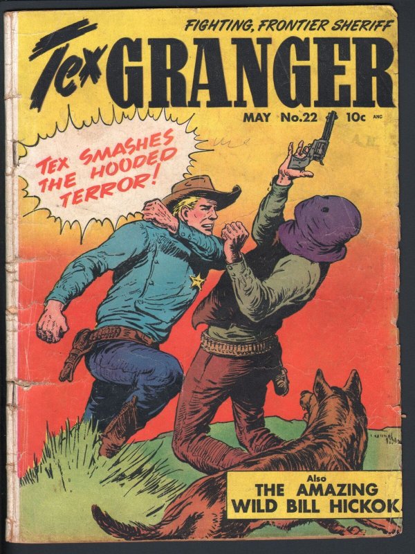 Tex Granger #22-Golden-age western-wild bill hickock-alvin dark-hooded villain