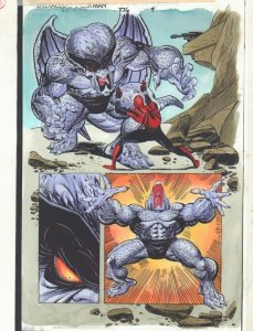 Spectacular Spider-Man #236 p.9 Color Guide Art - Dragon Man by John Kalisz