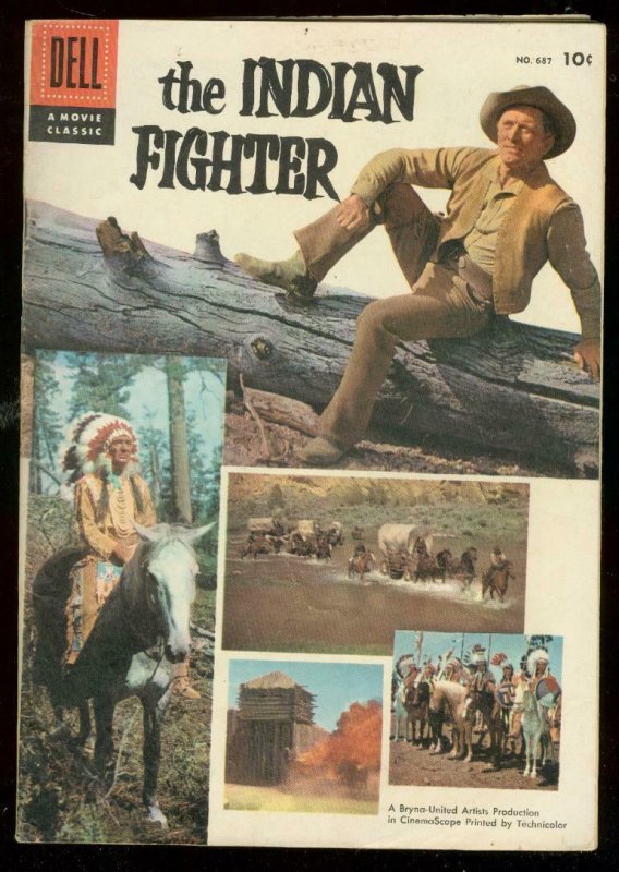 INDIAN FIGHTER FOUR COLOR #687 1956-KIRK DOUGLAS MOVIE FN