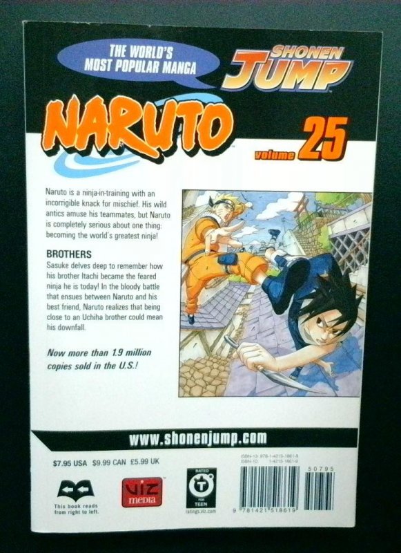 Naruto #25, Shonen Jump Manga, Viz Media