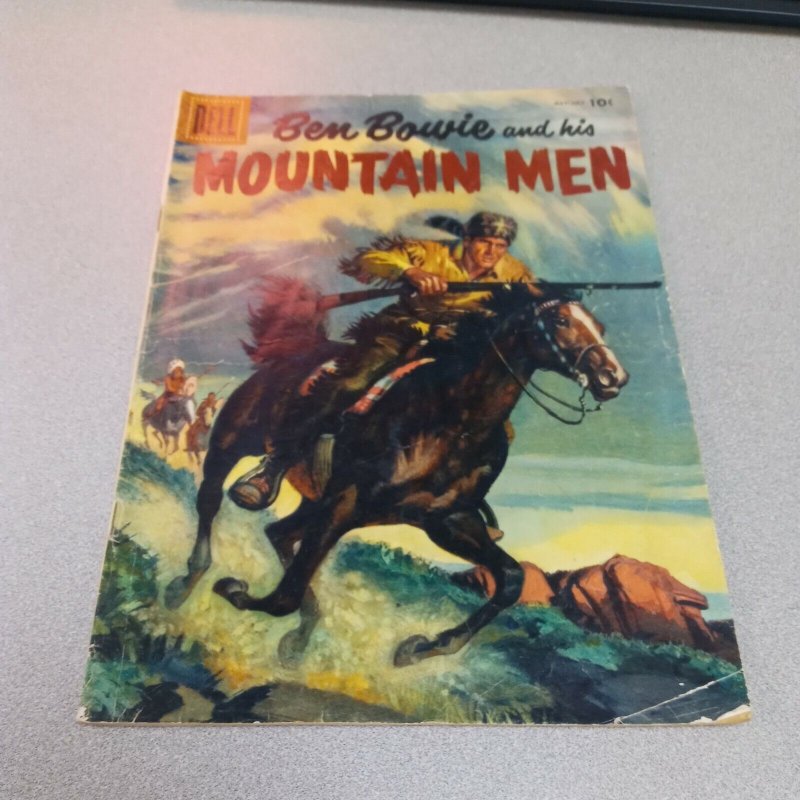 Ben Bowie and His Mountain Men #7 1956-Dell-painted cover-Indian fights western