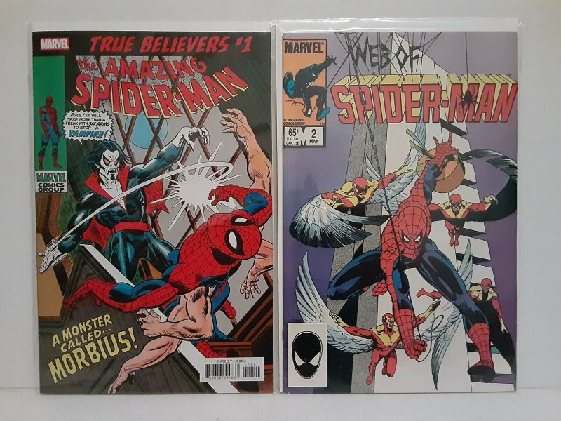 AMAZING SPIDER-MAN #101 FIRST MORBIUS (TRUE BELIEVER) + WEB OF #2 FREE SHIPPING