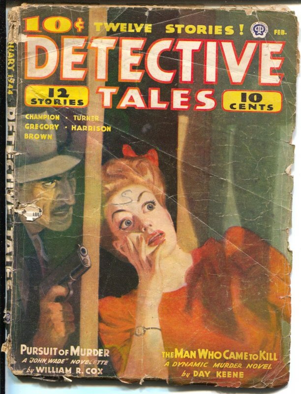 Detective Tales 2/1944-Atlas-DL Champion-Day Keene-hard boiled pulp-P