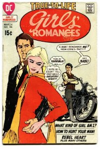 GIRLS' ROMANCES #155 comic book 1971-DC ROMANCE MOTORCYCLE CVR