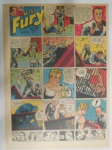 Miss Fury Sunday by Tarpe Mills from 11/28/1943 Size: 11 x 15  Very Rare Year #3