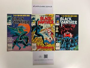 3 Black Panther Marvel Comic Books # 1 2 3 Avengers Defenders Spiderman 31 JS32