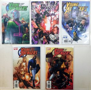 Young Avengers Lot 5 #4, 5, 7, 8, 9 2005 Marvel Kang Iron Man Comics