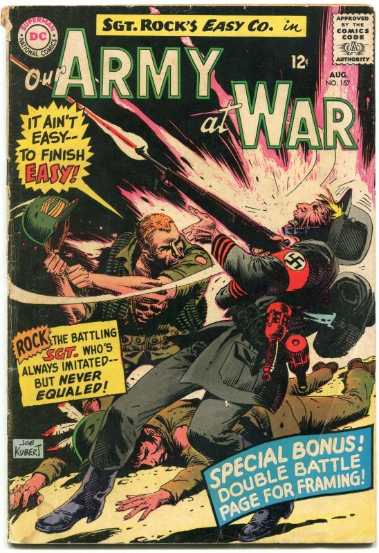 OUR ARMY AT WAR #157 1965-D.C. WAR SILVER-AGE-SGT. ROCK- VG