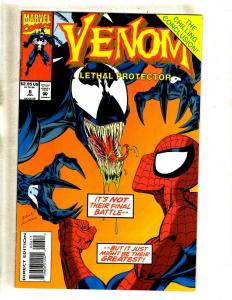 Lot Of 5 Venom Lethal Protector Marvel Comic Books # 1 3 4 5 6 Spider-Man J345