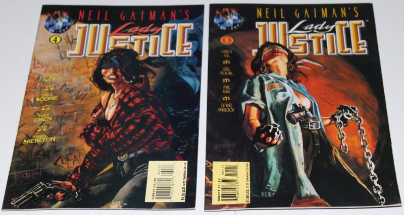 Neil Gaiman's LADY JUSTICE  #4,5 - Tekno Comics ~VF/NM (HX201)