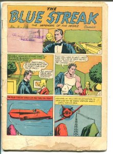 Blue Streak #8 1945-Holyoke-Strongman-Crash Comics-Robert Turner text story-G+