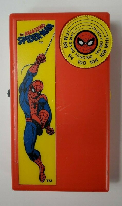 Spider-Man Vintage Transistor Radio 1984 Toy Marvel  Nasta  Rare Comic