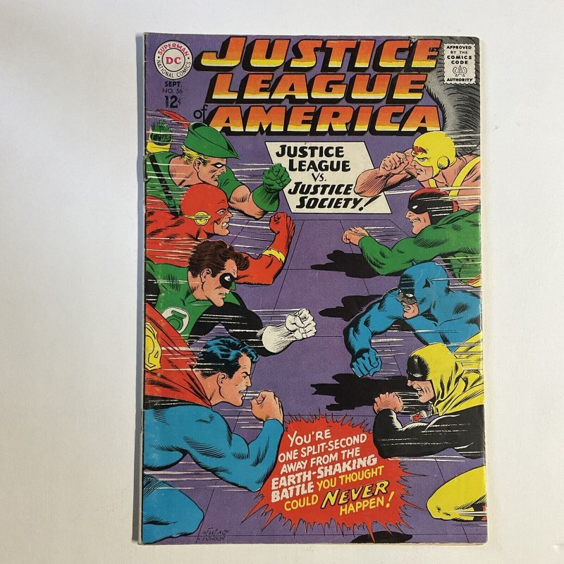 JUSTICE LEAGUE OF AMERICA 56 1967 FN- FINE- 5.5