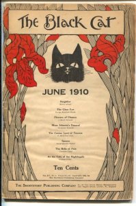 Black Cat 6/1910-Shortstory-Early issue-pulp fiction-rare-Size is about 5 3/4...