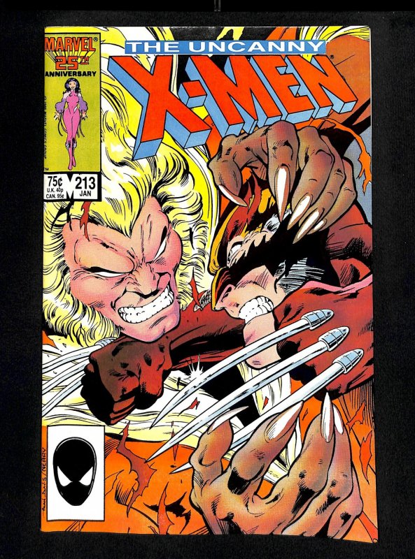 Uncanny X-Men #213 Sabertooth vs. Wolverine!