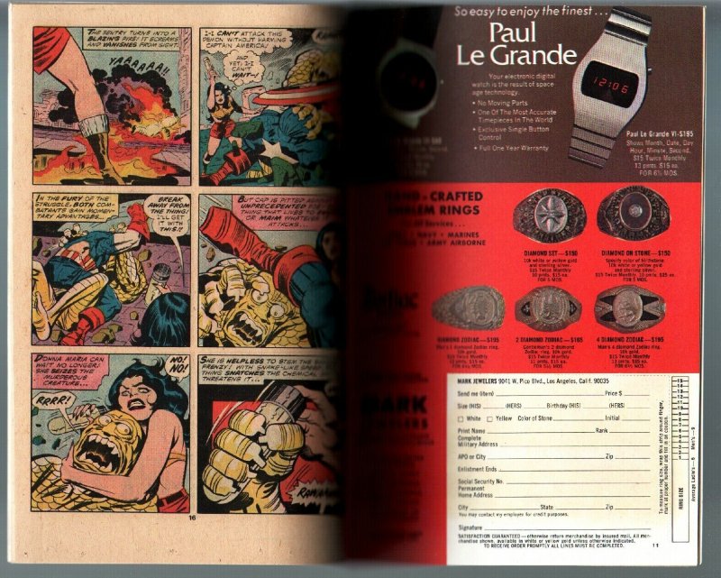 Captain America #212-1977-RARE Mark Jewelers Variant VF