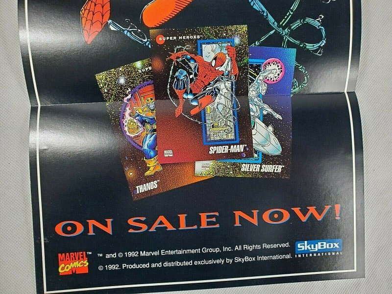 Spider Man poster Marvel Universe Vintage Rare  Trading Cards 1992 skybox   9.4