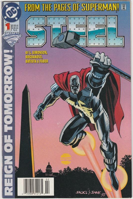 5 Steel DC Comic Books # 1 (1) 2 (2) 3 Superman Louise Simonson Bogdanove TW43