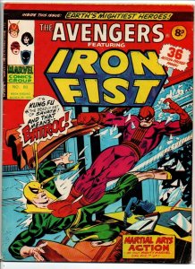 Avengers #80 - Iron Fist - Marvel UK - Magazine Size - 8p - 1975 - FN