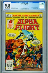 ALPHA FLIGHT #1 CGC 9.8 MARVEL-comic book-FIRST ISSUE 3826992006