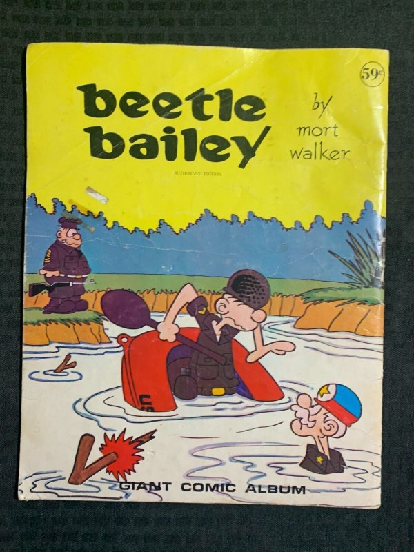 1972 BEETLE BAILEY Giant Comic Album by Mort Walker GD+ 2.5 Uncolored