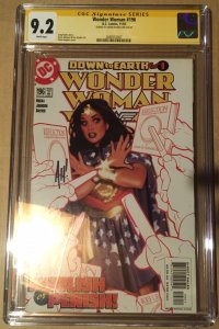 1ST VERONICA CALE Adam Hughes SIGNED Wonder Woman #196 CGC 9.2 NM- UNPRESSED