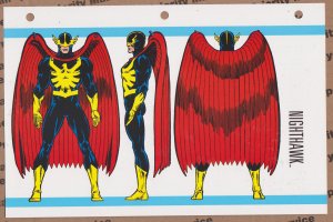 Official Handbook of the Marvel Universe Sheet- Nighthawk II