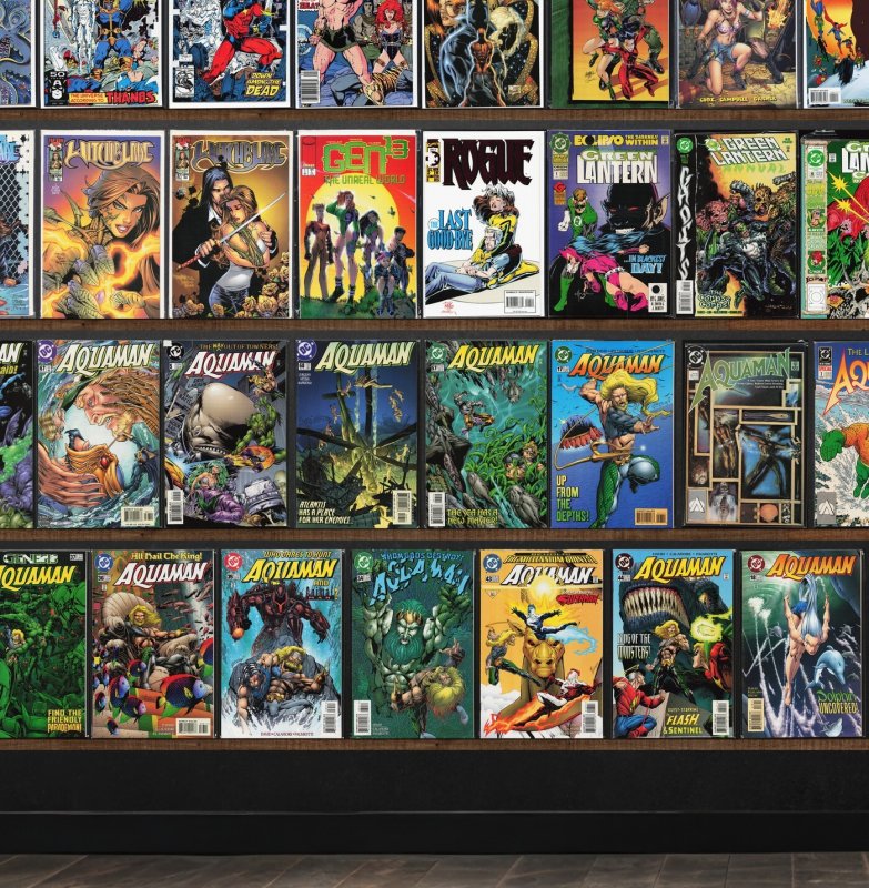 Huge Lot 140+ Comics with Aquaman, Witchblade, Iron Man, Silver Surfer & More!