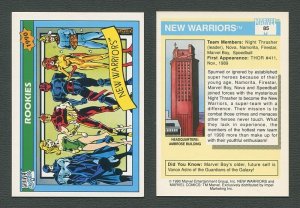 1990 Marvel Comics Card  #85 (New Warriors)   NM-MT+