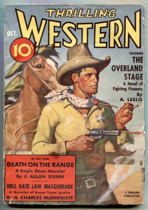 Thrilling Western Pulp October 1938- Death on the Range- Dogie Dean