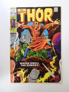 Thor #163 (1969) VG condition subscription crease