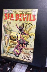 Sea Devils #1 (1961) 1st Issue! Russ Heath Art! Mid-grade key VG/FN. Oregon CERT