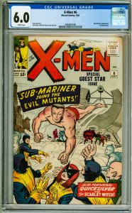 The X-Men #6 (1964) CGC 6.0! White Pages!