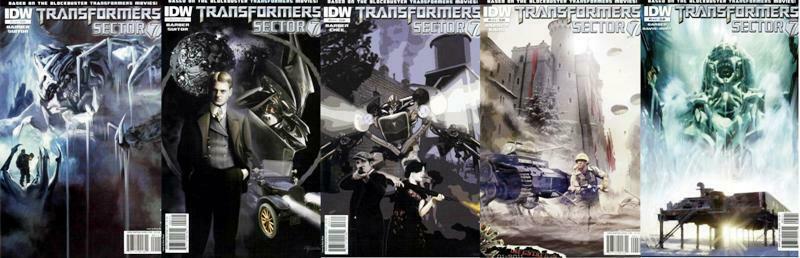 TRANSFORMERS SECTOR 7 (2010 IDW) 1A-5A  COMPLETE!