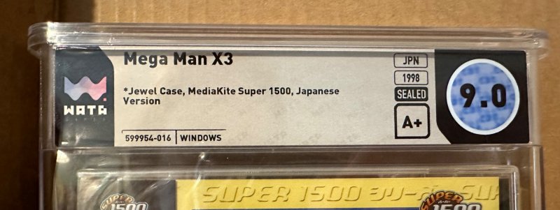 HTF JAPANESE MEGAMAN X3 WATA GRADED 9.0 A+ 1st Playable Zero PC