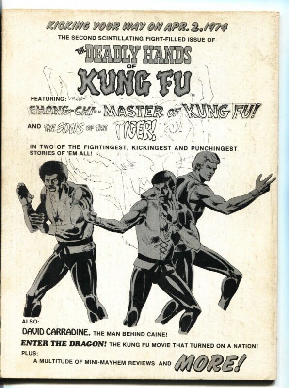 The Deadly Hands of Kung Fu #1 1974- Bruce Lee- Neal Adams  Jim Starlin VG/FN