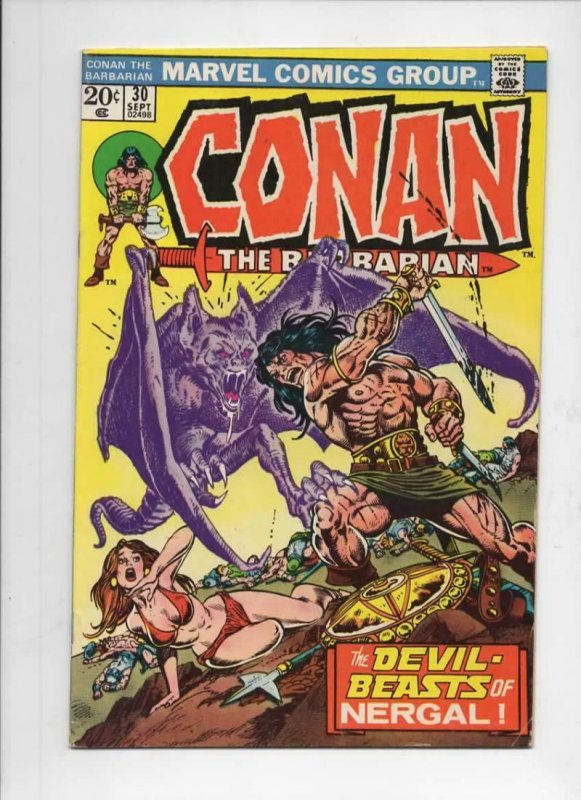 CONAN the BARBARIAN #30 FN, Buscema, Ernie Chan, Howard, 1970 1973