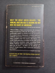 The Incredible Hulk Collector' Paperback - Lancer - Marvel - 1966
