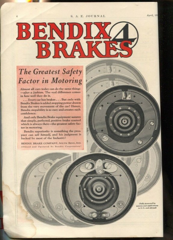 S.A.E. Journal 4/1929-Society of Automotive Engineers-loaded with early car i...