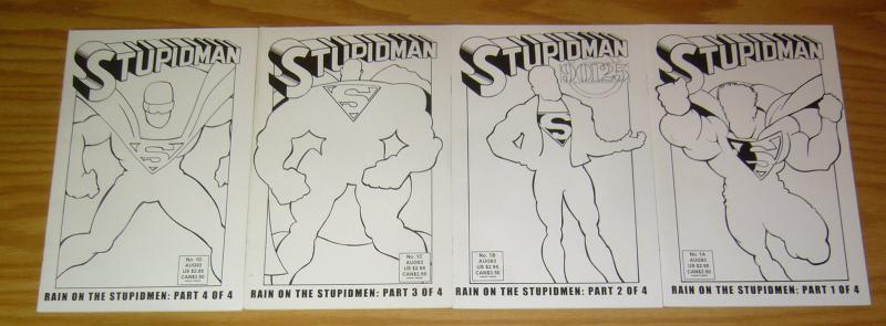 Stupidman: Rain on the Stupidmen #1 VF/NM set of all four variants - superman