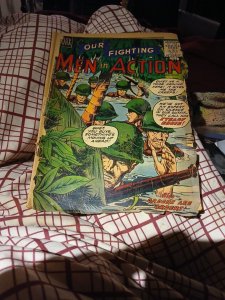 OUR FIGHTING MEN IN ACTION #2 1957 AJAX FARRELL WW II Silver Age Army Forces