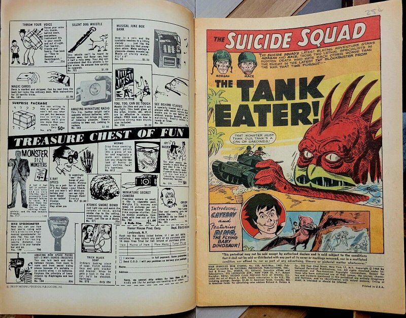 STAR-SPANGLED WAR STORIES #120 FN DC 1965 DINOSAUR Tank Eater 1st CAVEBOY Kubert