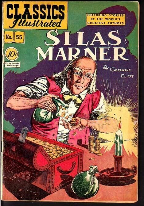 CLASSICS ILLUSTRATED #55-SILAS MARNER-HRN 55-SOTI-RARE VG/FN