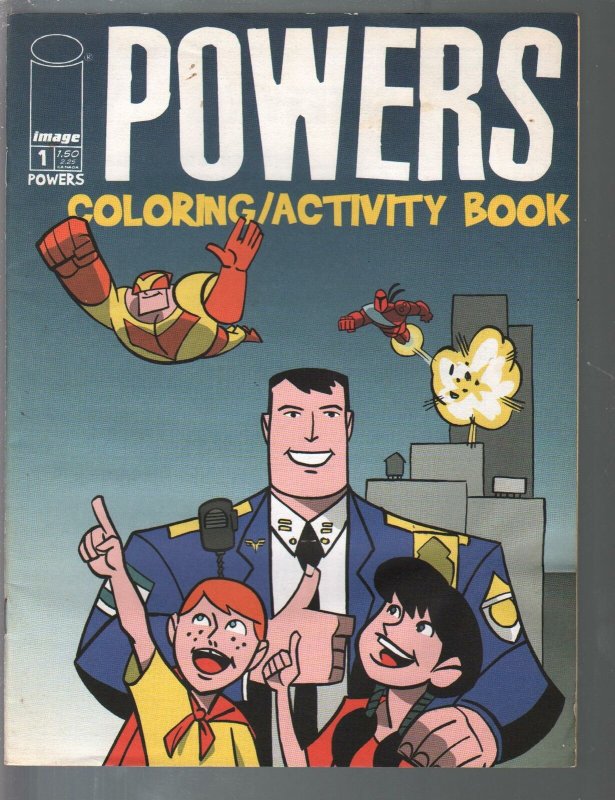 Powers Coloring Book #1 2001-Image-1st issue-Bendis & Oeming art-VF